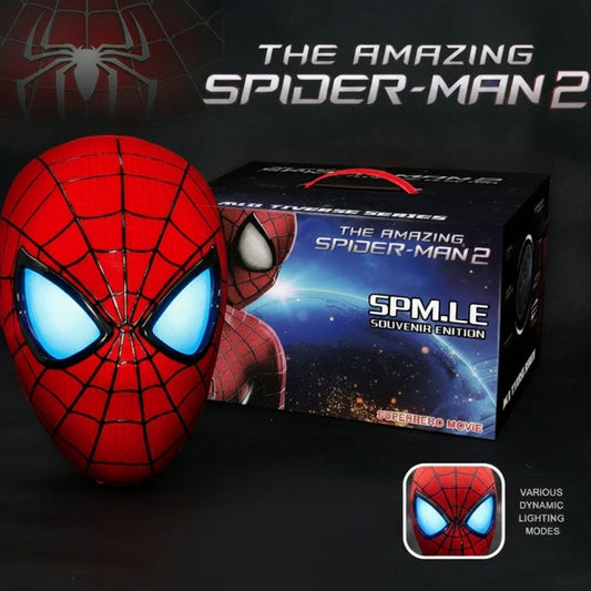 Amazing Spider-Man Cosplay Head Mask with Moving Eyes – Manual Version