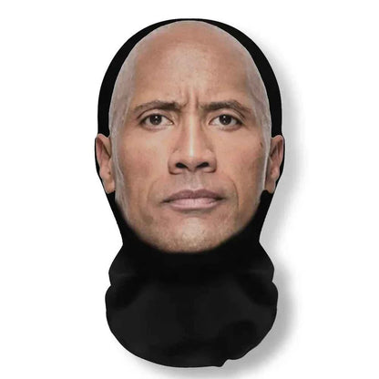 Novelty 3D Graphic Face Balaclava – Funny Celebrity & Pop Culture Printed Full Face Mask, Breathable Windproof Cosplay Neck Gaiter