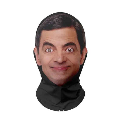 Novelty 3D Graphic Face Balaclava – Funny Celebrity & Pop Culture Printed Full Face Mask, Breathable Windproof Cosplay Neck Gaiter