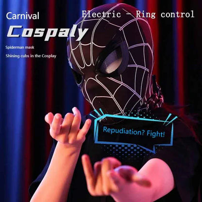 Spider-Man Cosplay Head Mask with Moving Eyes – Electronic Version