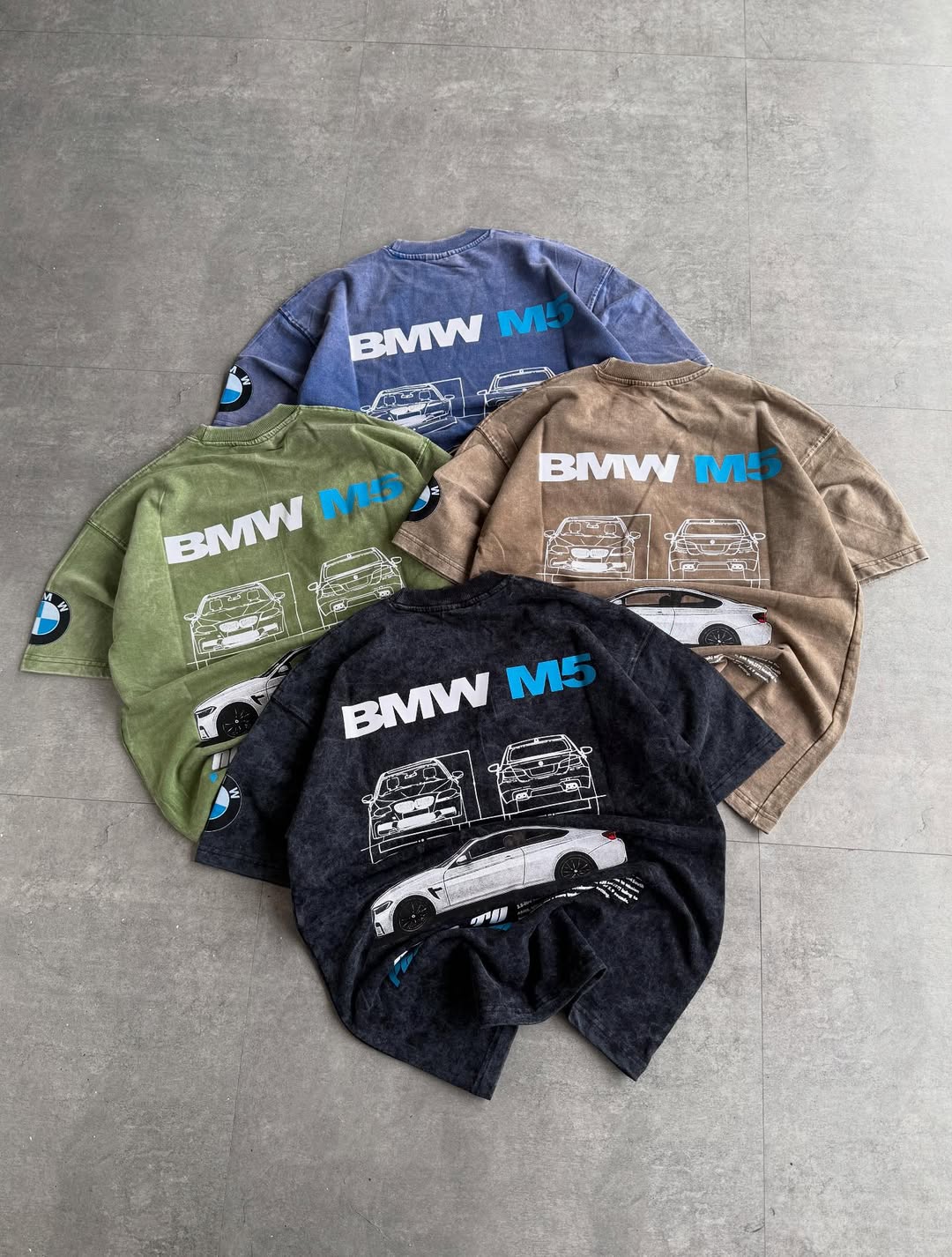 High Quality Oversized BMW Printed T-Shirt