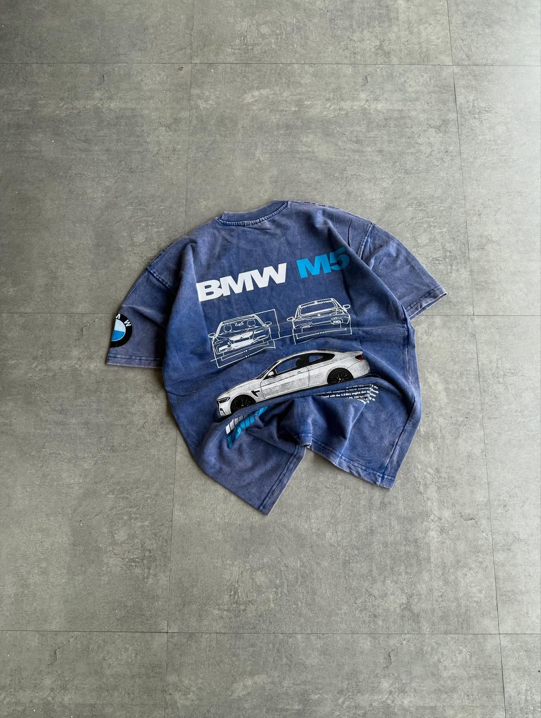 High Quality Oversized BMW Printed T-Shirt