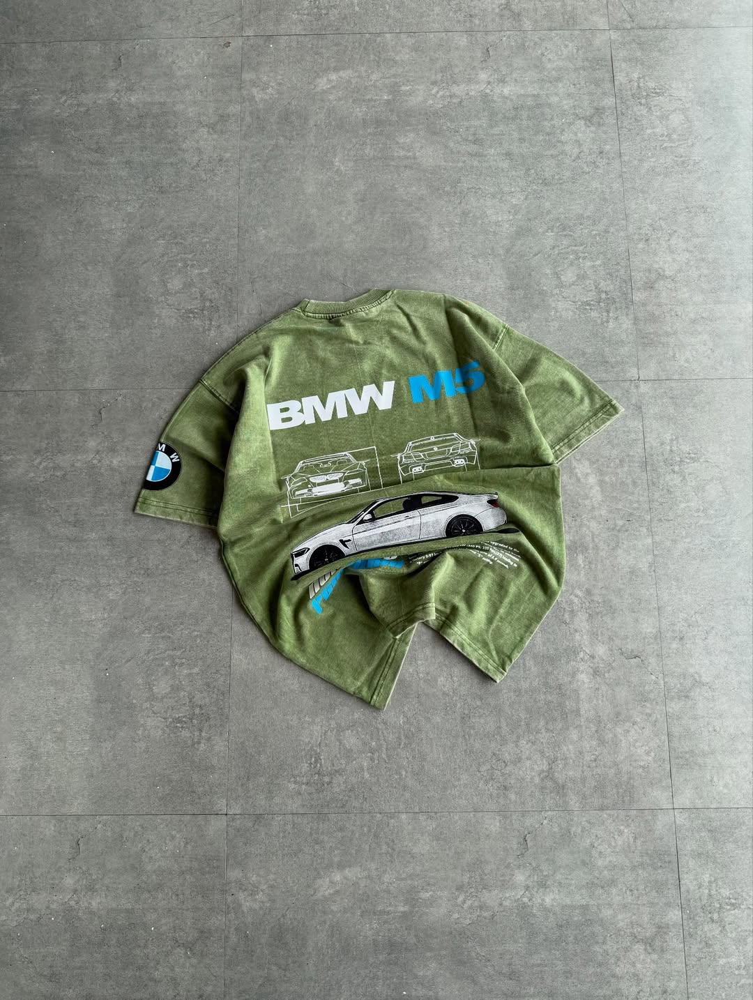 High Quality Oversized BMW Printed T-Shirt