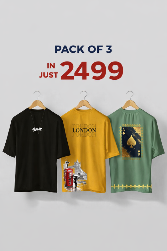 Pack of 3 Premium T-Shirts – Everyday Comfort & Style