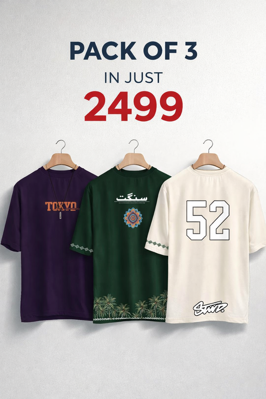 Pack of 3 Premium T-Shirts – Everyday Comfort & Style