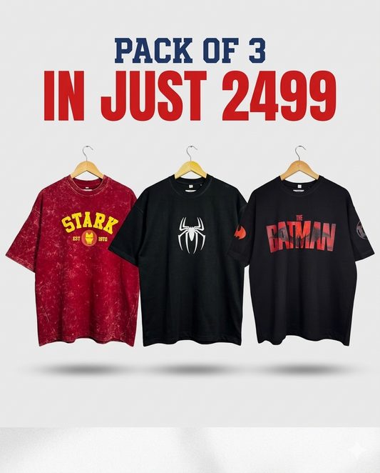 Pack of 3 Premium T-Shirts – Everyday Comfort & Style