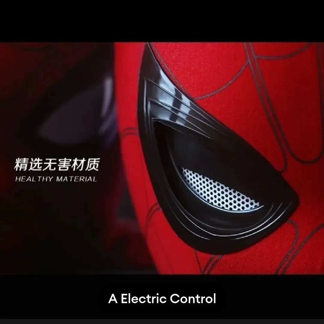 Spider-Man Cosplay Head Mask with Moving Eyes – Electronic Version