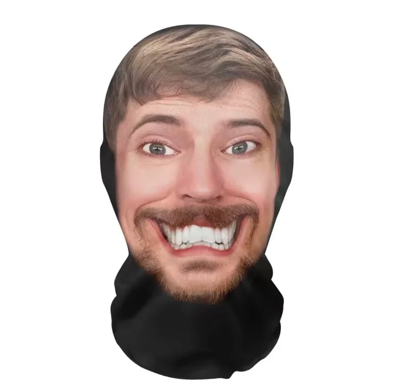 Novelty 3D Graphic Face Balaclava – Funny Celebrity & Pop Culture Printed Full Face Mask, Breathable Windproof Cosplay Neck Gaiter